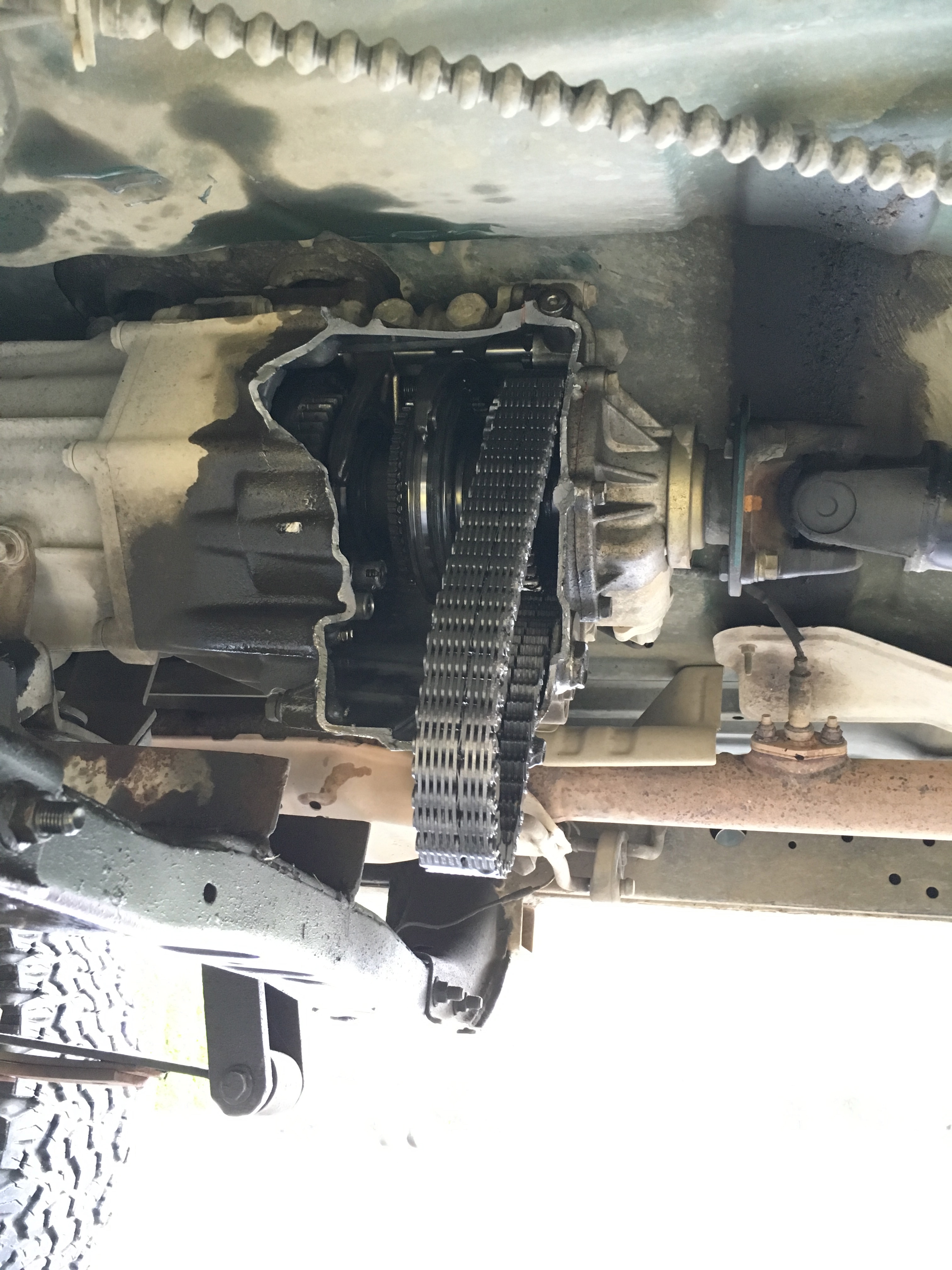 front drive shaft broke off and brought alot of my transfer case with