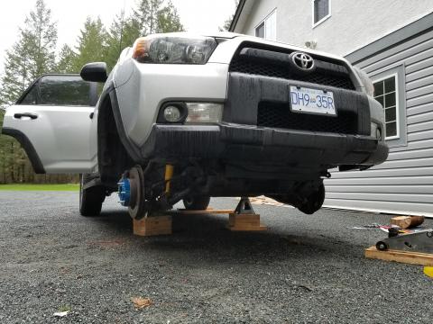 OME suspension lift installation