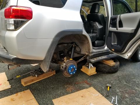 Rear suspension installation