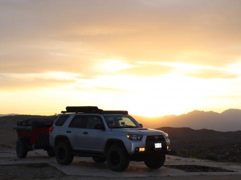 5th gen 4Runner overlanding North America - California sunset