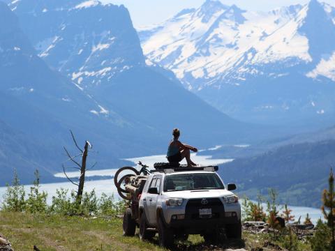 5th gen 4Runner overlanding North America - looking into Glacier National Park, Montana