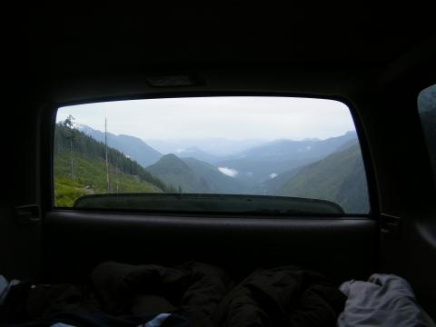 Our bed at the top of a mountain