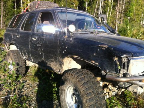 Toyota 4runner in the bush Vancouver Island BC 4x4