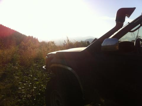 Toyota 4runner in the bush Vancouver Island BC 4x4