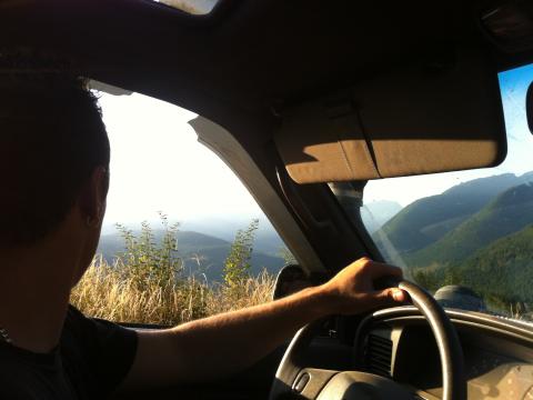 Toyota 4runner in the bush Vancouver Island BC 4x4