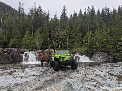 JK Rubicon waterfalls