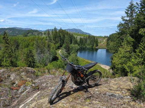 Surron at Lacy lake BC