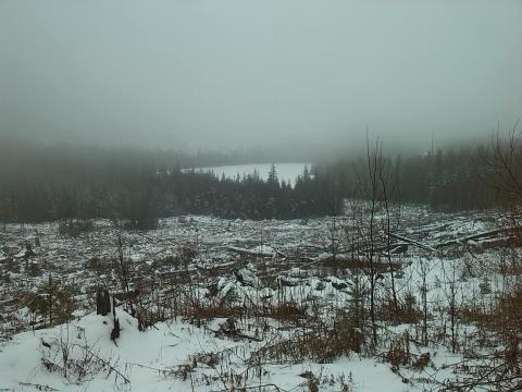 silver lake was the end of the weather as we went up mt bannon