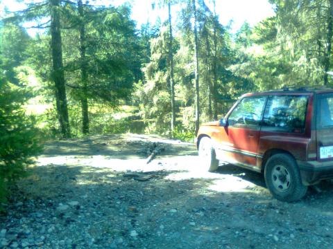 pinki at whiskey lake before any roads were open.