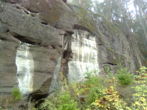 the foot of abyss ridge at the powerlines. there is a cave there.