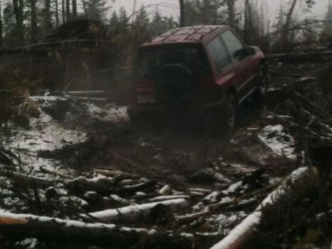 hill climbing in the snow