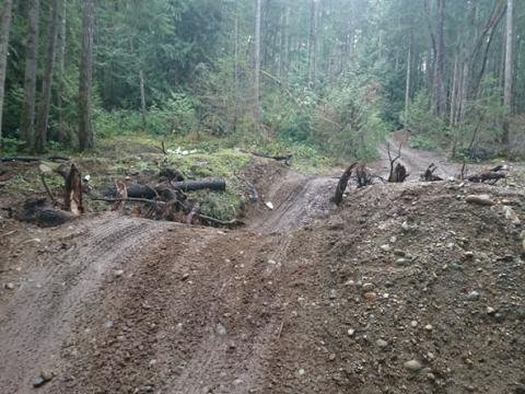 This is the entrance to oliphant, behind serious coffee. much worse in real life, nothing but 2 door lifted and tires jeeps, samurai's. ect. 