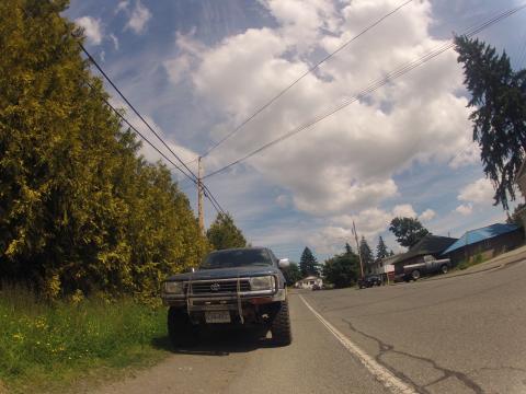 blue toyota 4runner front gopro