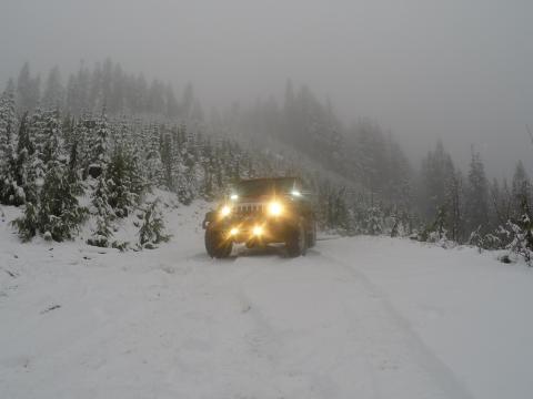 Snow is starting to accumulate