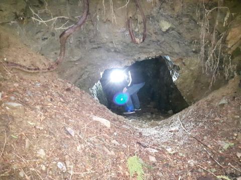 Mine shaft off Old Sicker Road trail