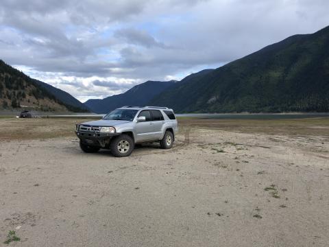 River beach camping